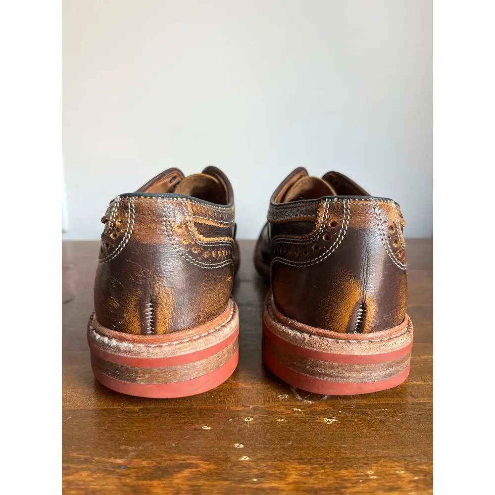 Allen Edmonds Strandmok Cap-toe Oxford with Dainite Rubber Sole Brown Men 10.5 B